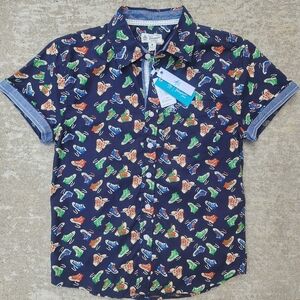 NWT Original Penguin High‎ Top Sneaker Shoe All Over Print, Kids/Youth Size 8